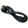 Síťový kabel 230V napájecí k notebooku, CEE7 (vidlice) - C5, 2m, VDE approved, černý, Logo, blistr, koncovka ve tvaru trojlístku (