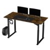 Pracovní stůl, elektricky nastavitelná výška, hnědá deska, 160x75 cm, 74-116 cm, UPLIFT, s XXL podložkou pod myš, ULTRADESK