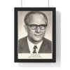 Erich Honecker - obraz / plechová cedule - retro dárek (Provedení: Papírový plakát v rámu)