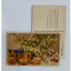 2609 2 drevena vanocni retro pohlednice betlem