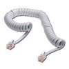 Telefonní kabel 4 žíly, RJ10 samec - RJ10 samec, 4 m, kroucený, bílý, pro ADSL modem, economy