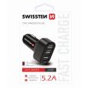 Adaptér do auta SWISSTEN 26W, 3 porty, USB-A