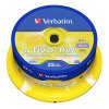 Verbatim DVD+RW, Matt Silver, 43489, 4.7GB, 4x, spindle, 25-pack, bez možnosti potisku, 12cm, pro archivaci dat