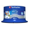 Verbatim BD-R SL, Hard Coat protective layer Wide Inkjet Printable, 25GB, Spindle, 43812, 6x, 50-pack, pro archivaci dat