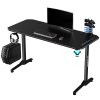 ULTRADESK Herní stůl FRAG - BLACK, 140x66 cm, 76 cm, s XXL podložkou pod myš, s ultradesk BEAM, držák sluchátek i nápojů