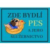 cedulka zde bydlí pes