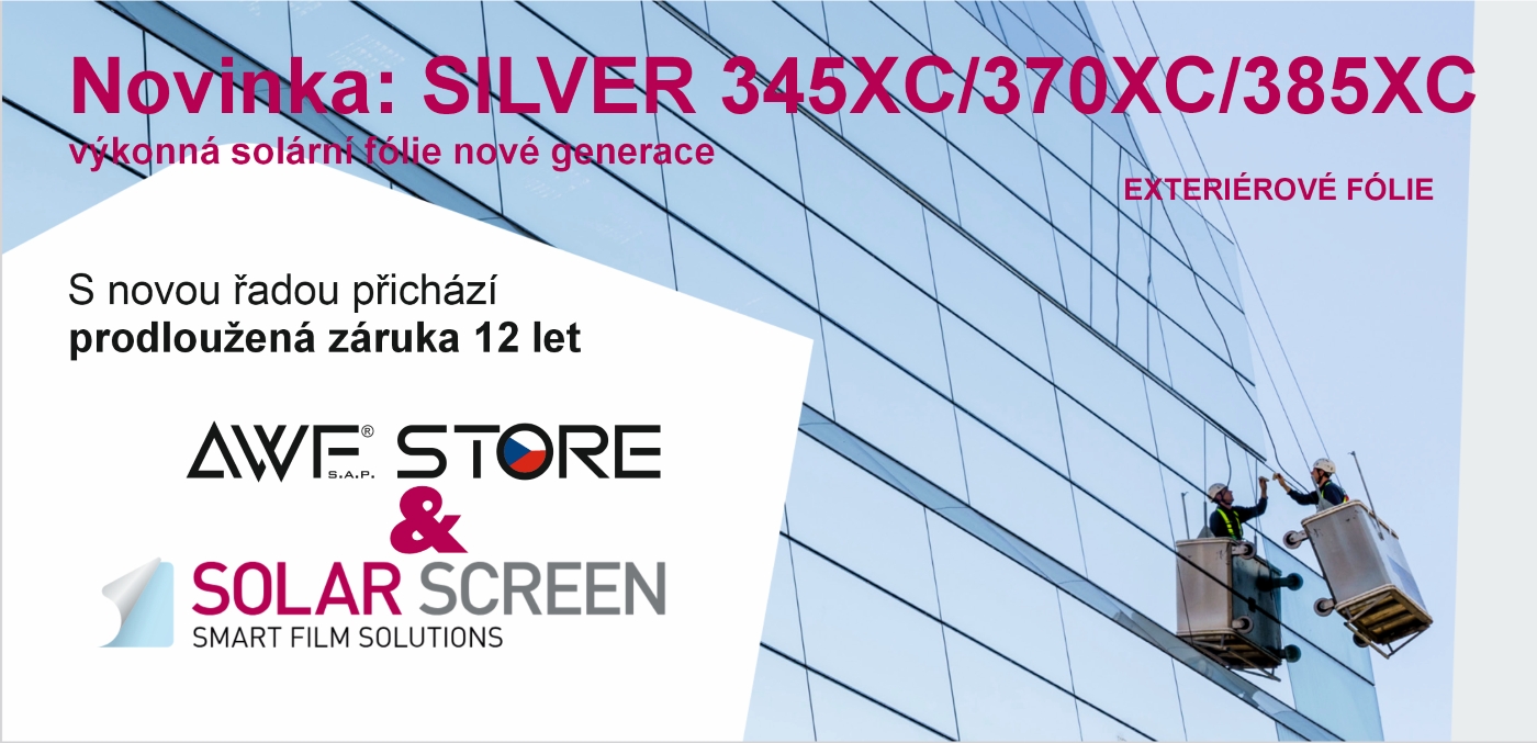 Nové protisluneční fólie SolarScreen 12 let životnost