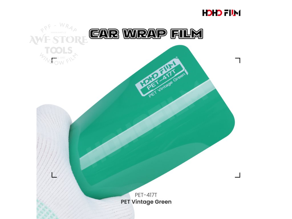 Zelená pastelová super lesklá wrap fólie PET Vintage Green 417T HOHO FILM