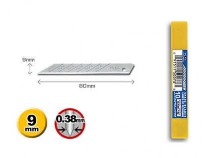 Náhradní odlamovací čepele s hrotem 30° Olfa SAB10 balení 10ks břitů