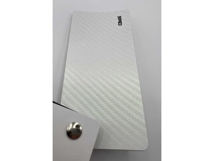 Bílý CARBON 3D textura Grafityp metalická litá fólie CBx05