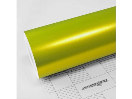 Žlutá satin metalická wrapping fólie TeckWrap Yellow Lime VCH412-S