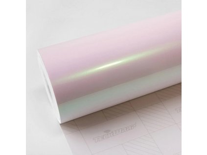 Bílo růžová vysoce lesklá wrapping fólie TeckWrap Gloss Aurora White DCH02-HD