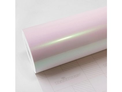 Bílo růžová vysoce lesklá wrapping fólie TeckWrap Gloss Aurora White DCH02-HD
