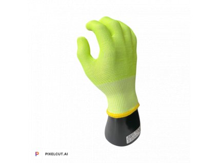 Rukavice žluté fluorescent wrapping fólie UNI velikost