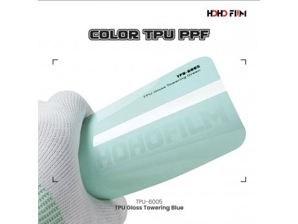 Pastelová zelená lesklá Towering Green PPF TPU 6005 barevná wrap fólie HOHOFILM® polep automobilu