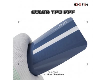 Pastelová modrá lesklá China Blue PPF TPU 6008 barevná wrap fólie HOHOFILM® polep automobilu