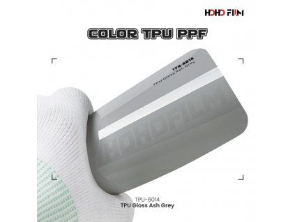 Pastelová šedá lesklá Ash Grey PPF TPU 6014 barevná wrap fólie HOHOFILM® polep automobilu
