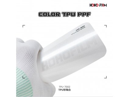 Perleť lesklá Bílá Pearl White PPF TPU 7002 barevná wrap fólie HOHOFILM® polep automobilu