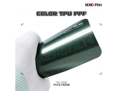 Metalická lesklá tyrkysová zelená Martin Turquoise TPU 7008 PPF barevná wrap fólie HOHOFILM® polep automobilu