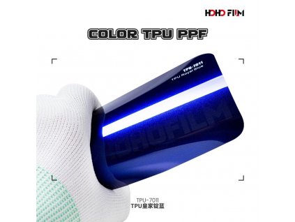 Metalická lesklá modrá Royal Blue TPU 7011 PPF barevná wrap fólie HOHOFILM® polep automobilu