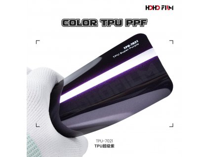 Metalická lesklá fialová Super Purple TPU 7021 PPF barevná wrap fólie HOHOFILM® polep automobilu