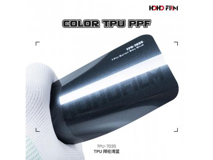 Metalická lesklá modrá Byron Bay Blue TPU 7035 PPF barevná wrap fólie HOHOFILM® polep automobilu