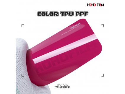 Pastelová lesklá růžová Bootroot Purple TPU 7040 PPF barevná wrap fólie HOHOFILM® polep automobilu