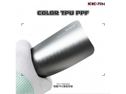 Metalická matná stříbrná Liquid Silver TPU 9002M PPF barevná wrap fólie HOHOFILM® polep automobilu