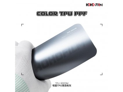 Metalická matná modro šedá Gun Gray TPU 9003M PPF barevná wrap fólie HOHOFILM® polep automobilu