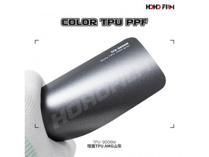 Metalická matná šedá AMG Grey TPU 9006M PPF barevná wrap fólie HOHOFILM® polep automobilu