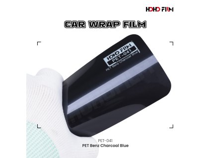 Modrá metalická lesklá wrap fólie Benz Charcoal Blue  PET 041 HOHO FILM