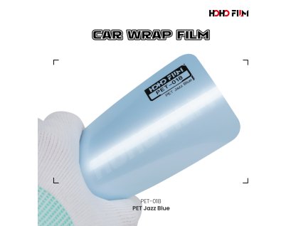 Modrá super lesklá wrap fólie PET Jazz Blue 018 HOHO FILM