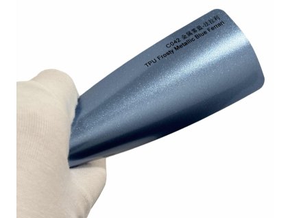 Frosty Metallic Blue Ferrari C042 modrá metalická barevná PPF TPU fólie AWF Premium PPF