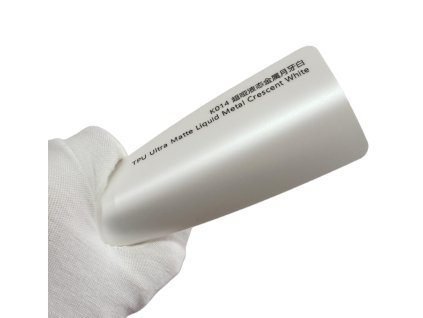 Ultra Matte Liquid Metal Crescent White K014 bílá metalická barevná PPF TPU fólie AWF Premium PPF