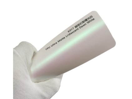 Ultra Matte Iridescent Dawn Whitte K017 bílá s přelivem růžové PPF TPU fólie AWF Premium PPF