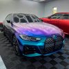 Fialová přechodová matná wrapping fólie TeckWrap Matte Purple Blue CK892-2