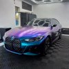 Fialová přechodová matná wrapping fólie TeckWrap Matte Purple Blue CK892-3