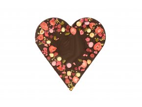 Srdce velké z hořké čokolády 200 g.