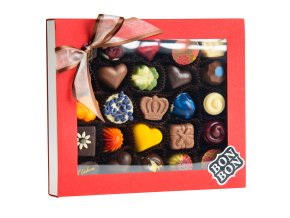 MIX PRALINEK "KARMÍNOVÝ OBAL" 25 ks / 350g. NOVINKA