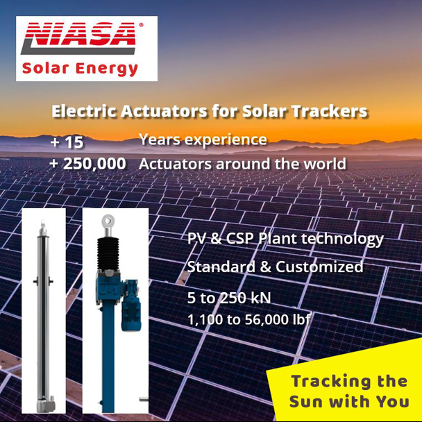 Elektrické aktuátory pro solární trackery