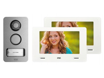 Urmet 1722/86 Souprava barevného 7" videotel. pro 2 účast., digitální, dvouvodičová, videotel. cxMODO handsfree, panel MIKRA