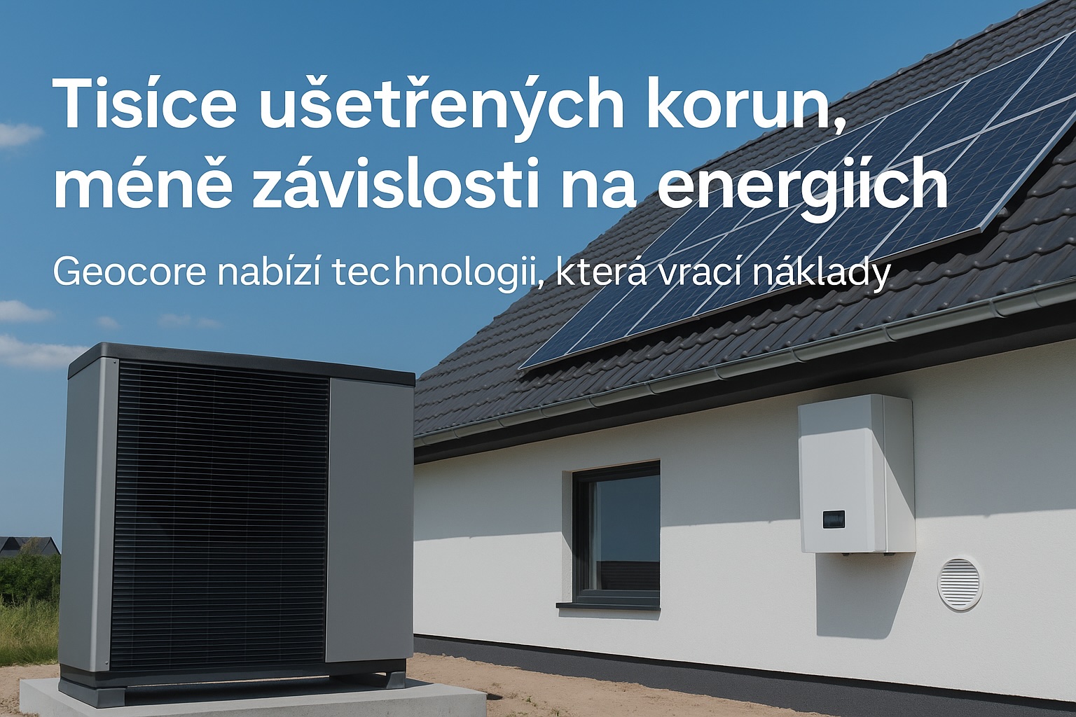 Tisíce ušetřených korun, méně závislosti na energiích. Geocore nabízí technologii, která vrací náklady