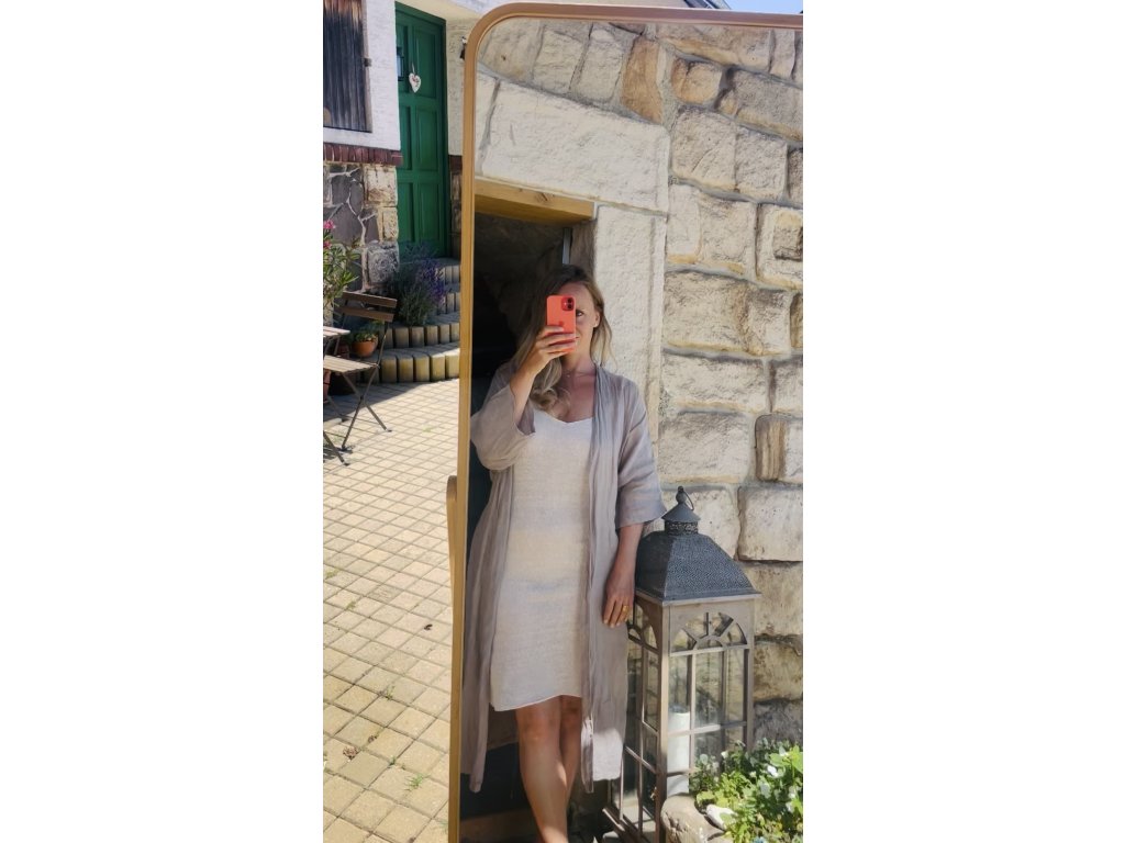 Lněné šaty bílé