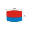 Neodymový magnet válec pr.7x4 N 80 °C, VMM7-N42 (Počet kusů 1 ks)