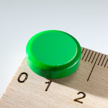 Barevný magnet kulatý pr.16x5 zelený (Počet kusů 1 ks)