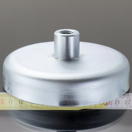 1561 magneticka cocka se stopkou pr 125 x vyska 26 mm s vnitrnim zavitem m14 delka zavitu 24 mm