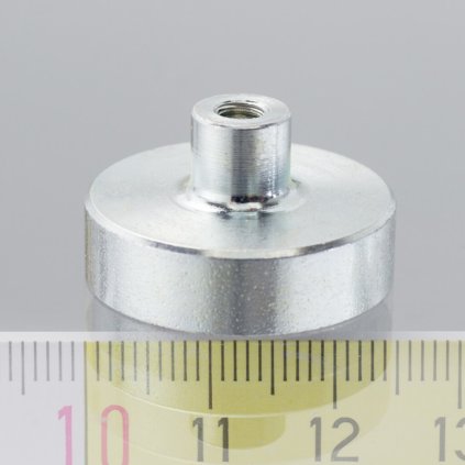 1591 magneticka cocka se stopkou pr 25 x vyska 7 mm s vnitrnim zavitem m4 delka zavitu 7 mm smco magnet