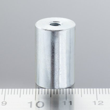 1597 magneticka cocka valcova pr 13 x vyska 20 mm s vnitrnim zavitem m4 delka zavitu 7 mm