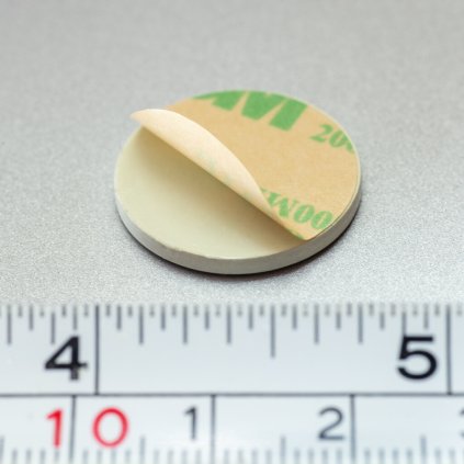 Ocelový protikus pr. 20 x 2 mm samolepicí - bílý (Počet kusů 1 ks)