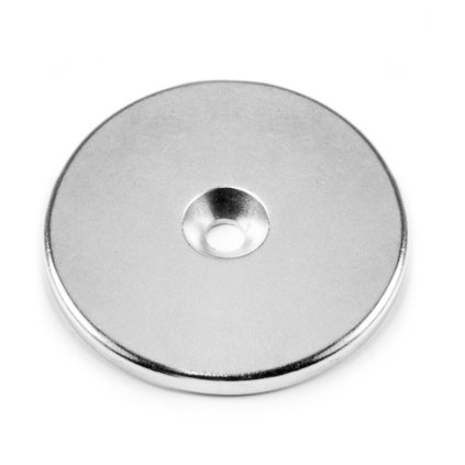Neodymový magnet válec s dírou pro šroub se zápustnou hlavou pr.42 x 4 N 80 °C, VMM4-N35 (Počet kusů 1 ks)